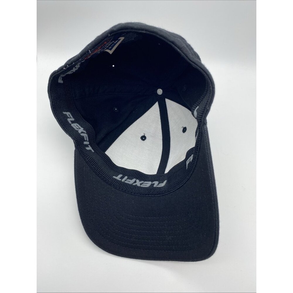 Hurley Logo Black Cap Hat Flex-Fit Stretch S-M - Picture 8 of 9